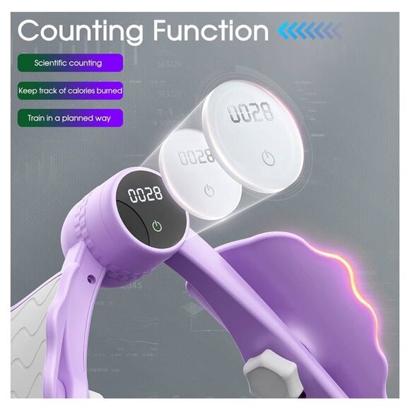 Purple Shell Design Exercise Machine With Counter - Picture 3 of 11